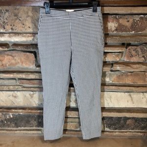 Sézane Clara Ecru Black Houndstooth Trousers